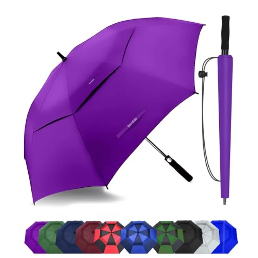 

Golf Umbrella Large///, Extra Large Oversize Double Canopy Vented Wdproof Waterproof Umbrella, Automatic Open Golf Umbrella for