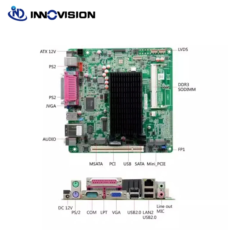 Imagem -03 - Industrial Fanless Pos Motherboard Átomo D425 Mainboard Mini Itx Fabricante Venda Quente