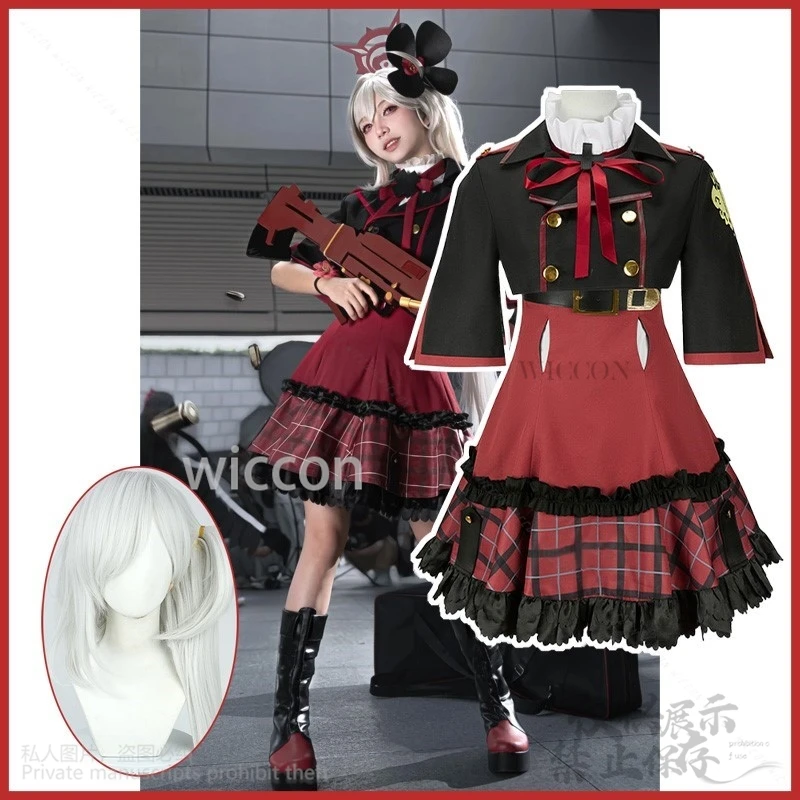 Anime Game Blue Archive Cosplay Asagi Mutsuki Costume Jk School Uniform Wig Woman Sexy Dress Halloween Party Suit Customized