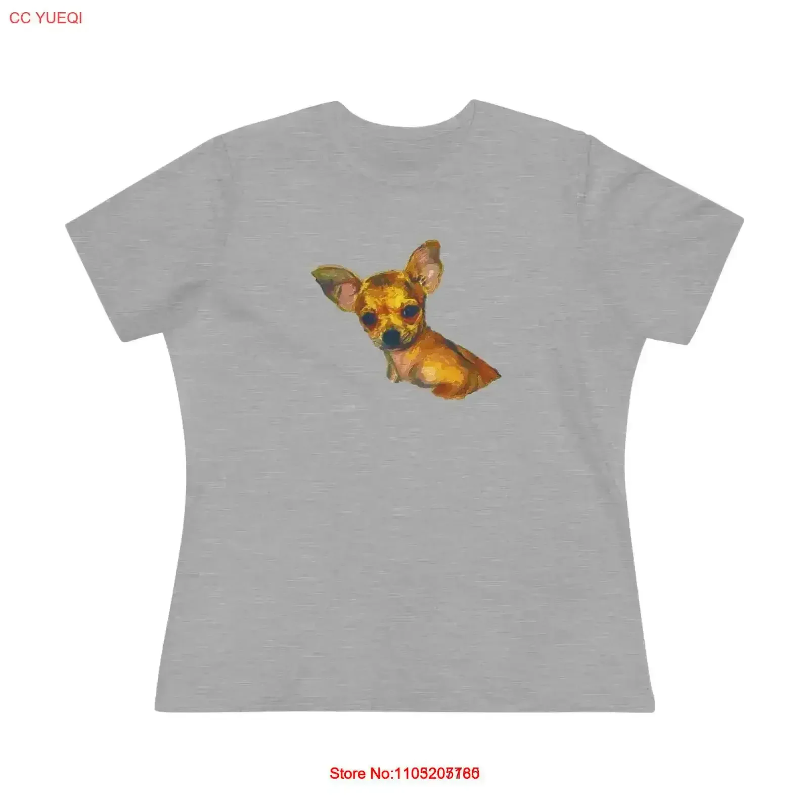 

Chihuahua 'Belle' Women's Relaxed Fit Cotton T Shirt vintage Washed Stretched Casual homme Comfortable Versatile graphic