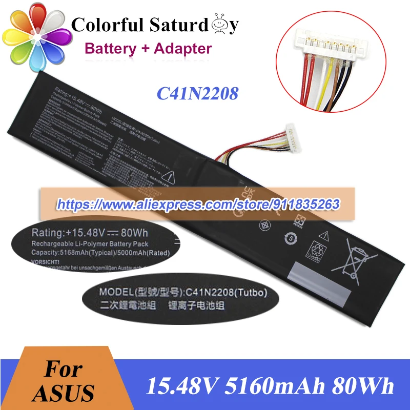 

New 80Wh C41N2208 Upgraded Battery Expanded High Capacity for ASUS ROG ALLY Gaming Handheld PC RC71L Replacement Battery