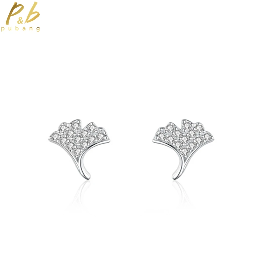 

PuBang Fine Jewelry Real 925 Sterling Silver High Carbon Diamond Delicate Stud Earrings for Women Anniversary Gift Drop Shipping