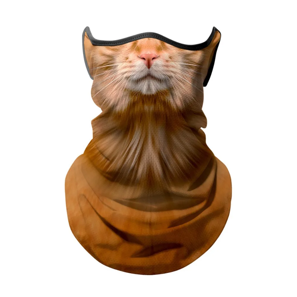 

Durable lce Silk Cycling Sunshade Headscarf 6 Colors Breathable Neck Headgear 3D Animal Face Animal Pattern Balaclava Summer