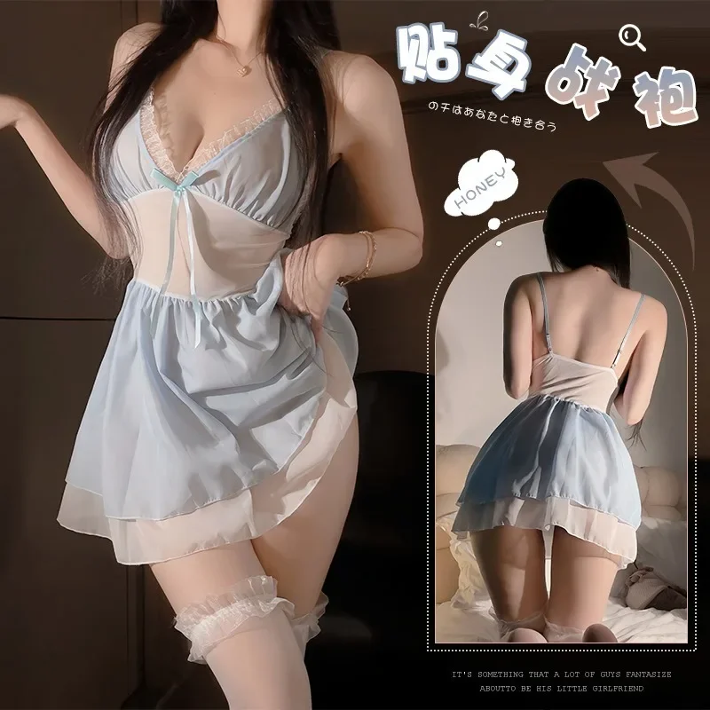 

Sexy Maid Cosplay Kawaii Sexy Transparent Cosplay Costume Maid Sexy Lingerie Temptation Dress Cute Baby Doll Perspective Uniform