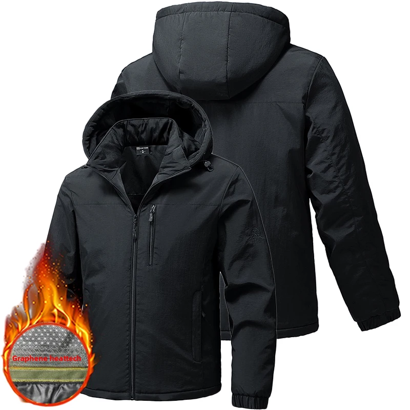 

Мужская зимняя куртка-пуховик с капюшоном, утолщенное хлопковое пальто, теплая ветрозащитная парка в стиле милитари для работы на открытом воздухе и повседневной носки