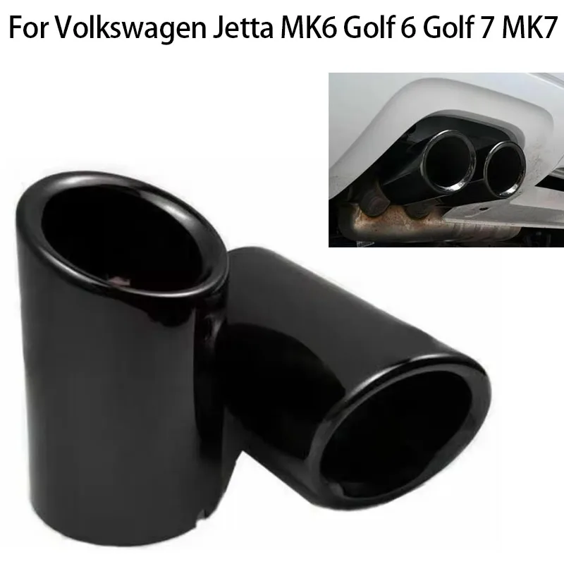 

Для автомобилей Volkswagen Jetta MK6, Golf 6 и Golf 7 MK7. Глушитель выхлопной системы автомобильного с одним выходом, из нержавеющей стали, в стиле черный-хром, с накладкой.