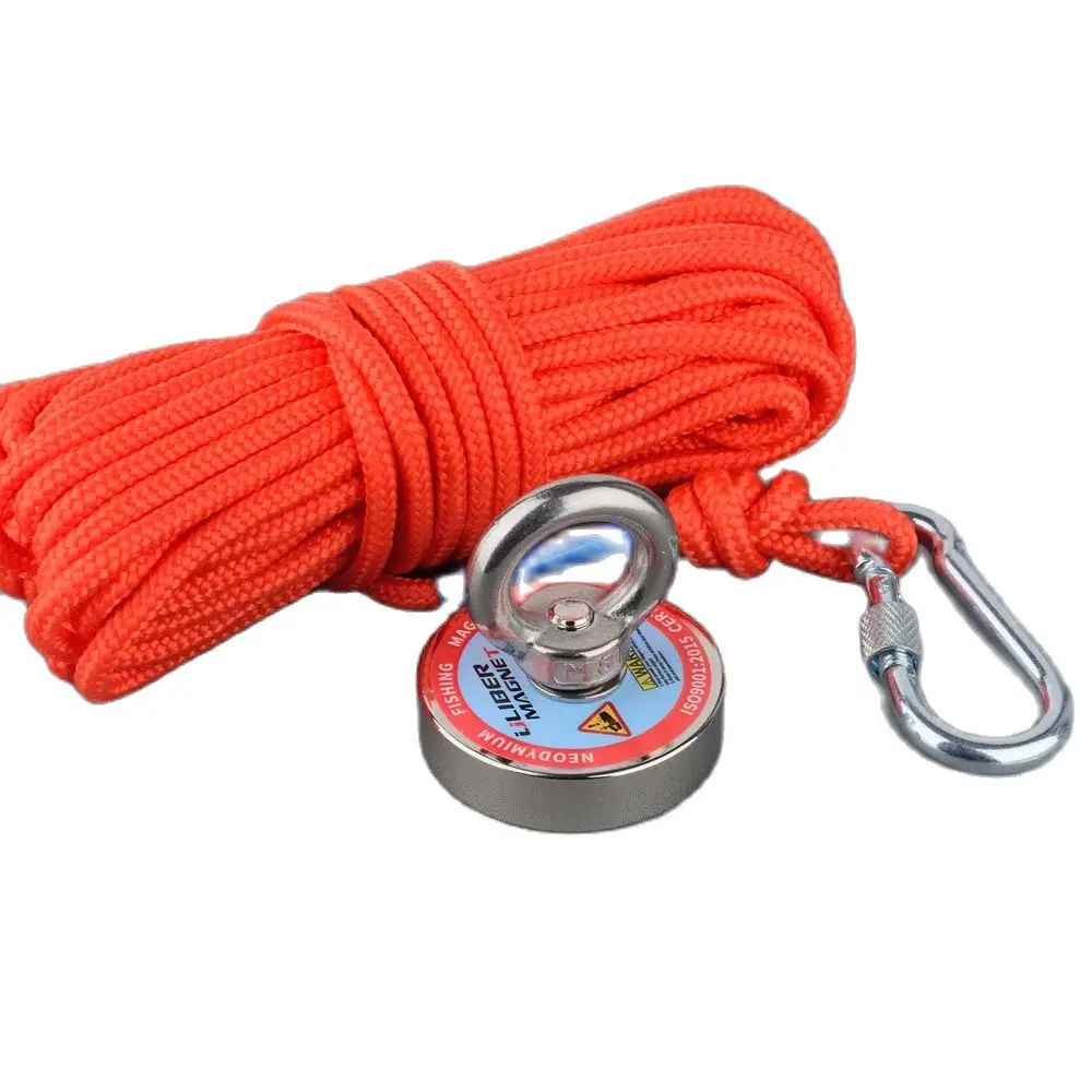 

80KG Strong Fishing Magnet Set D48mm Neodymium Fishing Magnets River Lake Outddor Adventure Essential for outing