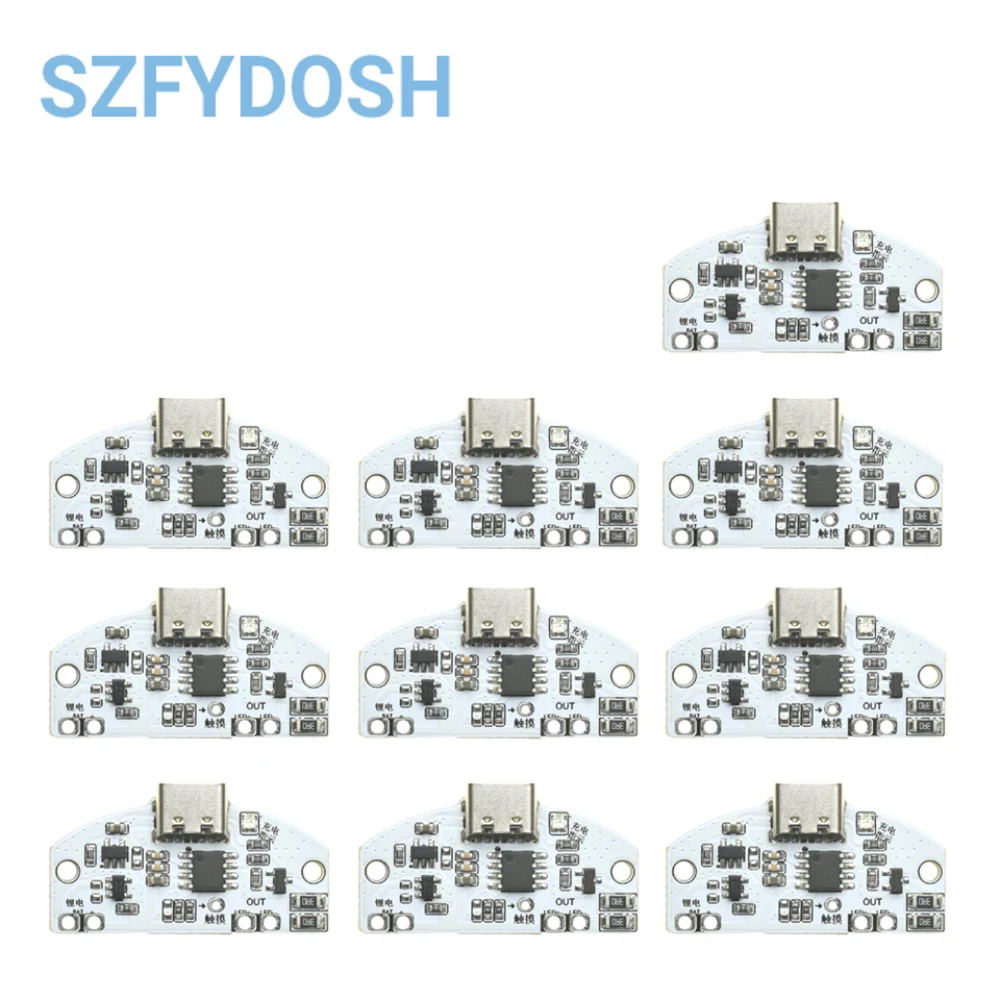 1-10Pcs Type-C Table Lamp Circuit Board USB Charging Three Gear Stepless Dimming Led Touch Small Night Lamp Control Module