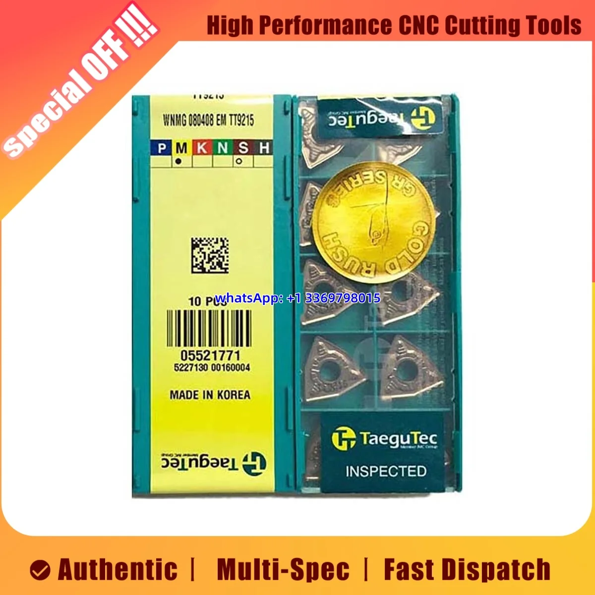 

Original WNGA0804 08 WNMG0804 04 08 -EM AB2010 TT9215 Turning Insert