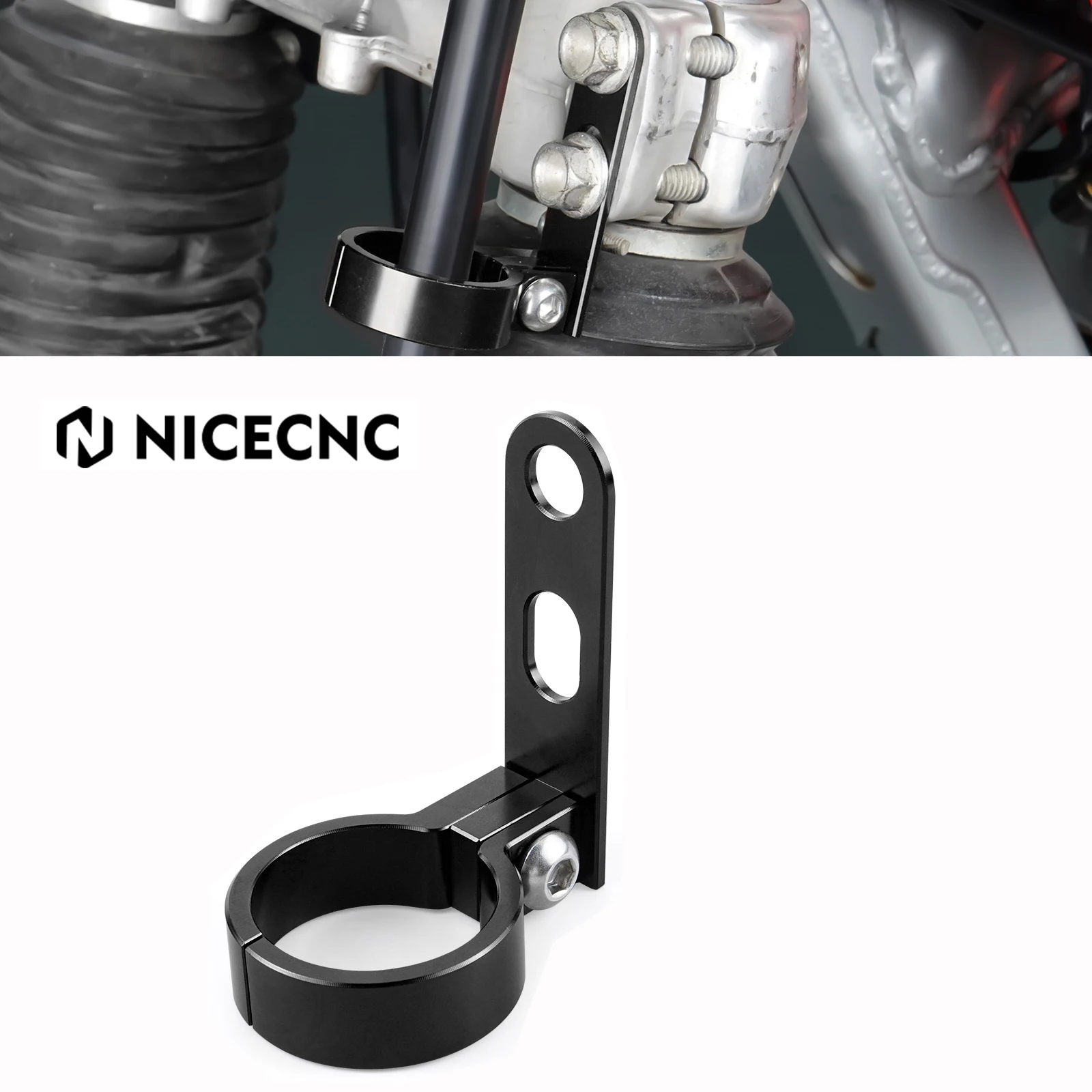 

For Honda XR650L XR 650 L 1993-2024 2023 NICECNC Motorcycle Front Brake Hose Line Bottom Guide Wire Clip Hook Billet Aluminum