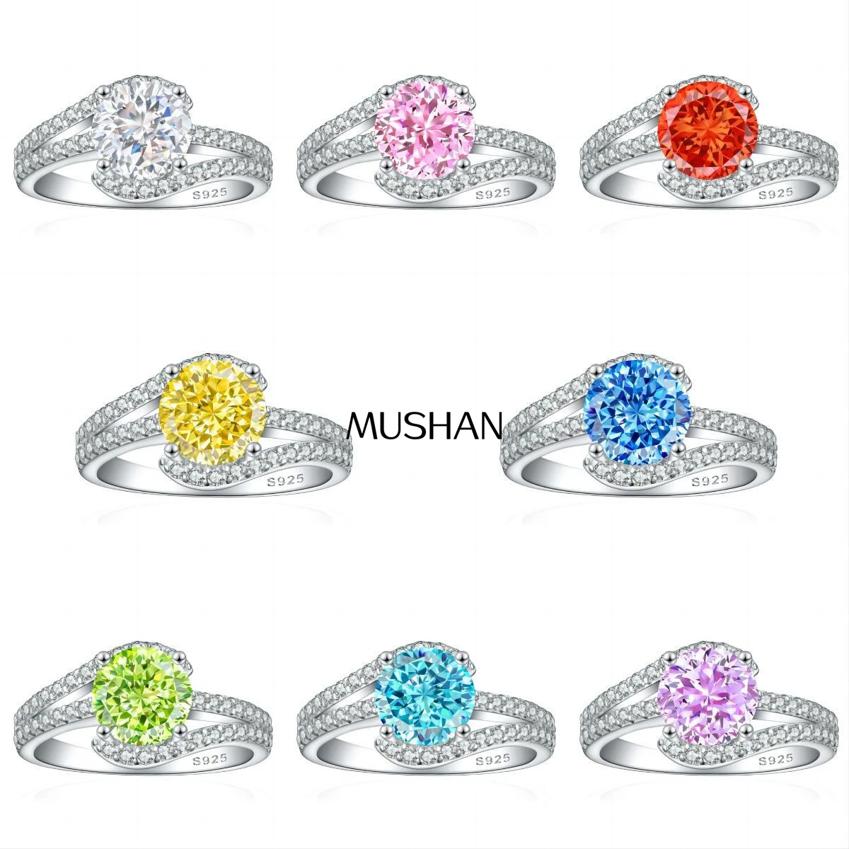 

Ювелирные изделия MuShan: Кольцо из стерлингового серебра 925 пробы с высокоуглеродистым бриллиантом, обручальное, для коктейльных вечеринок, роскошный стиль, женские кольца, изысканные ювелирные изделия