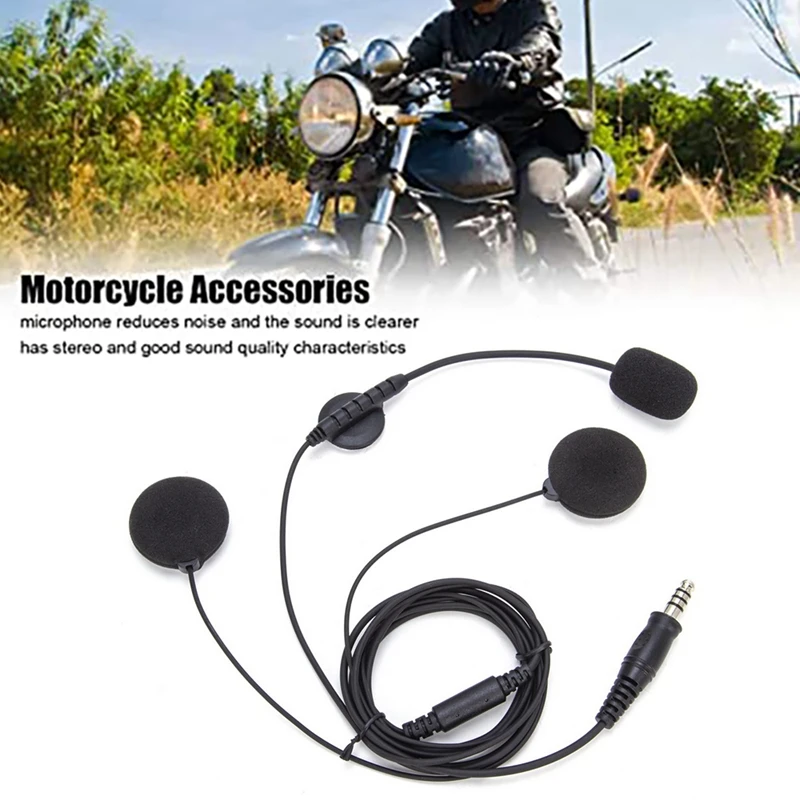 U94 PTT Motorcycle Helmet Headset 3.5mm Plug Walkie-Talkie Two-Way Helmet Headset for Police People Wearing Helmets