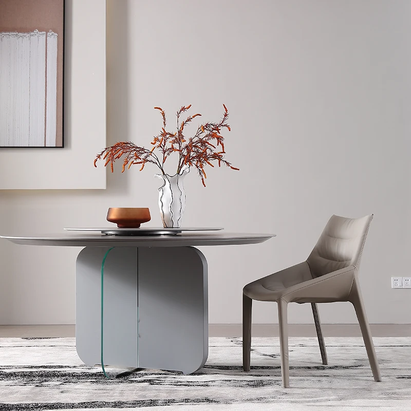 

Italian Designer Dining Chair Minimalist Nordic Faux Leather Comfortable Backrest Soft Seat