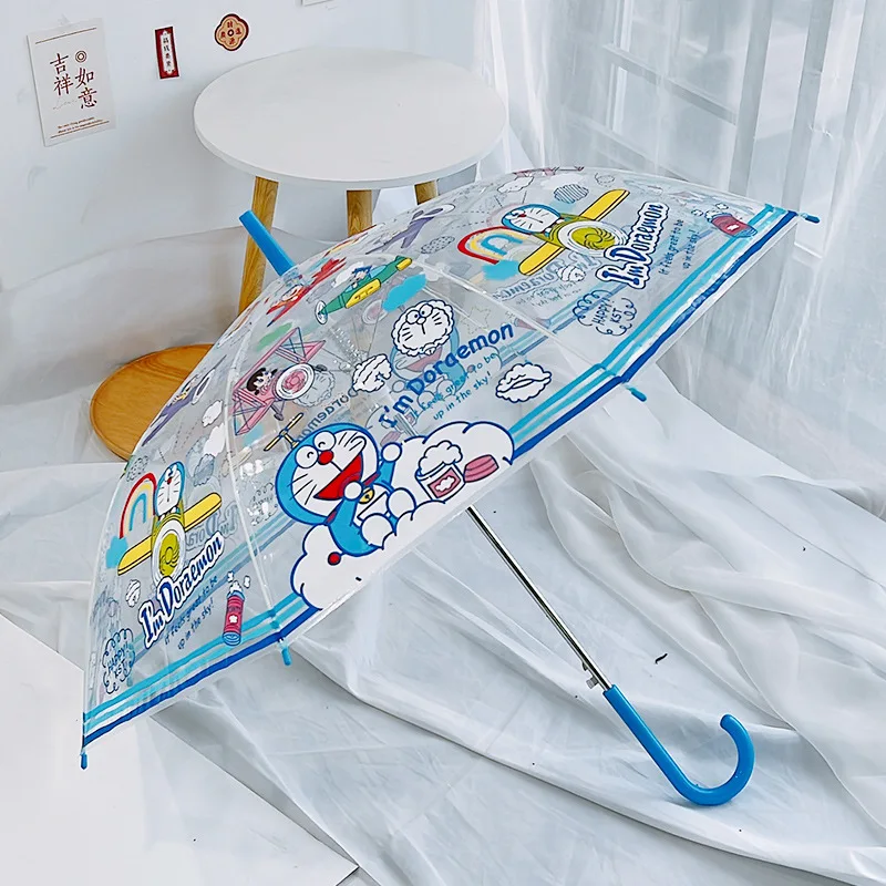 الكرتون عبقور مظلة أوتوماتيكية شفافة للبنين بنات Kawaii مظلة يدوية قابلة للطي البلاستيكية المظلات الملونة Y2K الهدايا #6