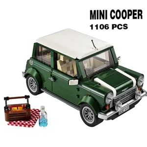 Blocos de Construção Técnicos Mini Cooper, Creator Expert, Compatível 10242, DIY Bricks, Modelo de carro clássico, Brinquedos para crianças 11 principais vendas mini cooper criança - №11