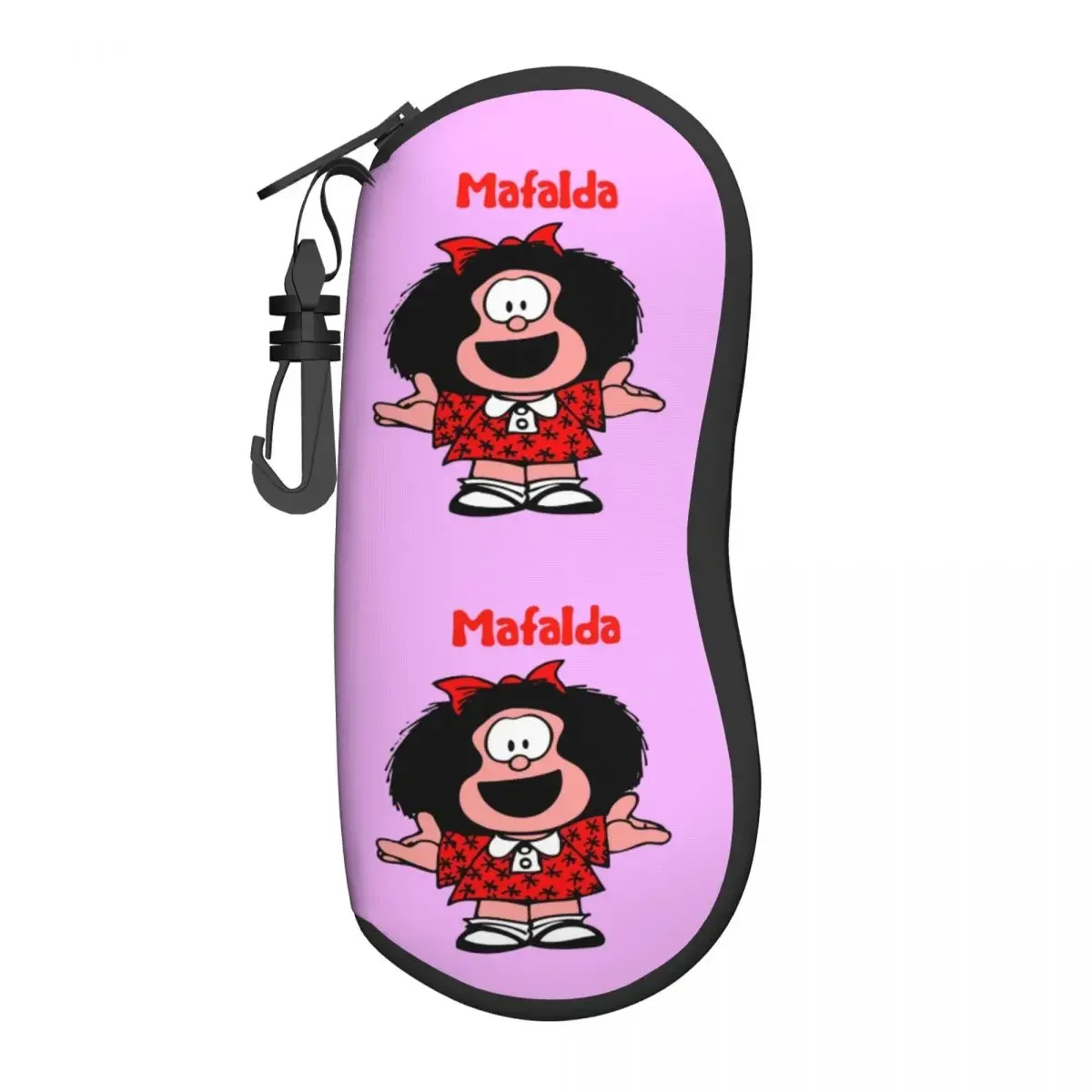 

Классический чехол для очков в виде комиксов Mafalda, унисекс, крутой чехол для очков с героями мультфильмов Quino, защитная коробка для солнцезащитных очков