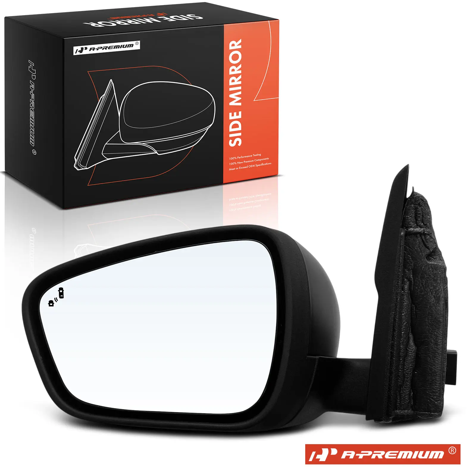 A-Premium Driver Side Power Door Mirror for Ford Escape 2020-2021 Manual Folding Blind Spot Detection Textured Black
