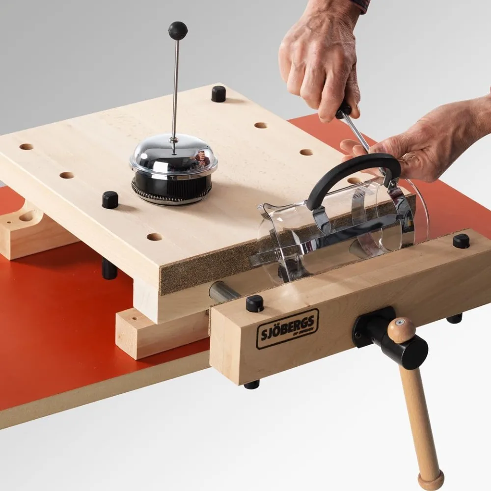 

1-5/8" Thick Beech Top, Mini Workbench, Cork Jaw Cushions, Portable Hardwood Clamp for Woodworking
