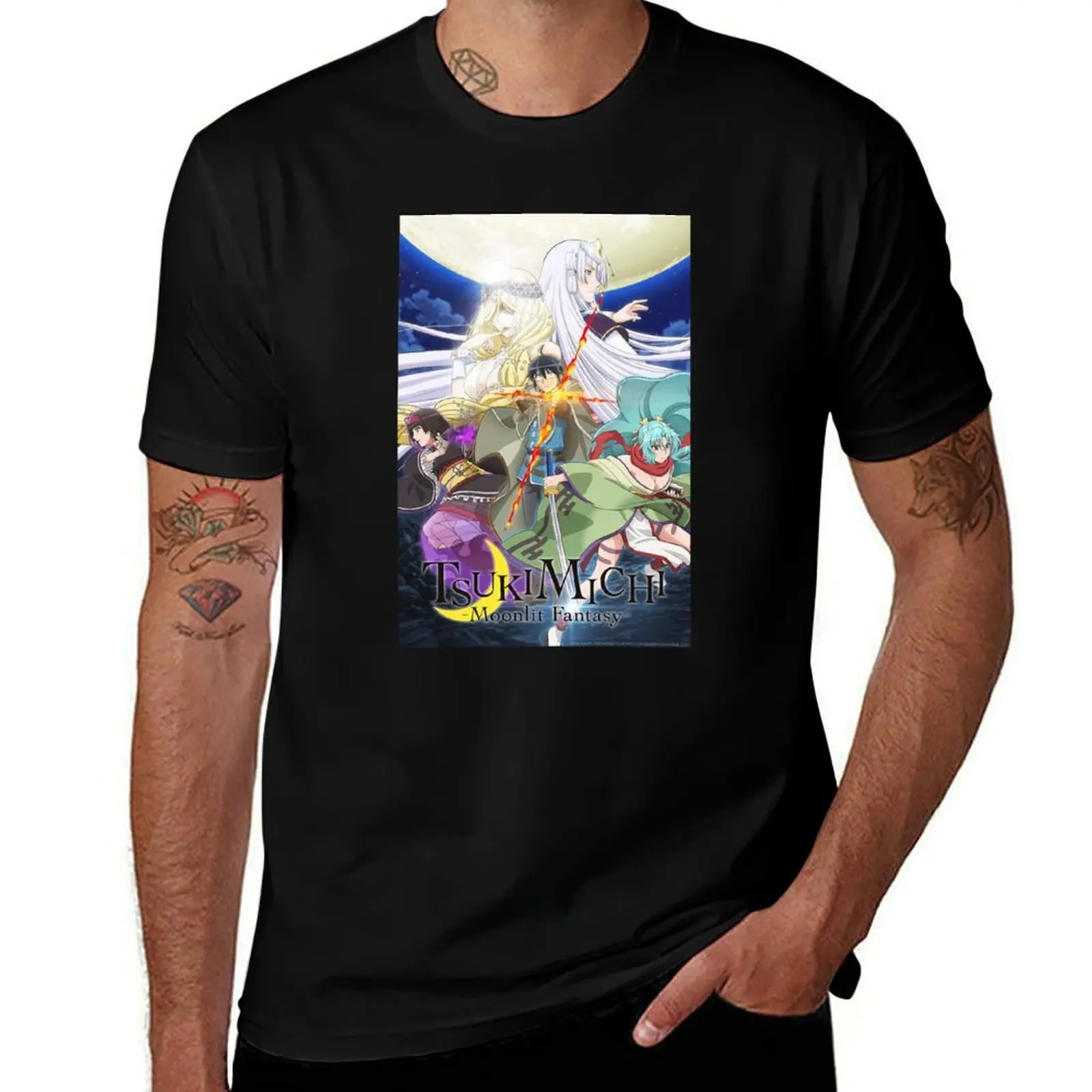 

man Dōchū Isekai pack graphic ga T-Shirt t Tsuki t shirts for shirt man T-Shirt shirt Michibiku man white luxury t