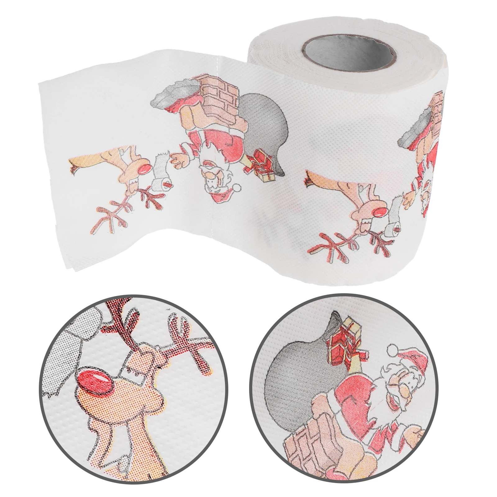 

Roll Paper Christmas Napkins Gifts Kitchen Towel Prank Party Decor Xmas Table Tissue