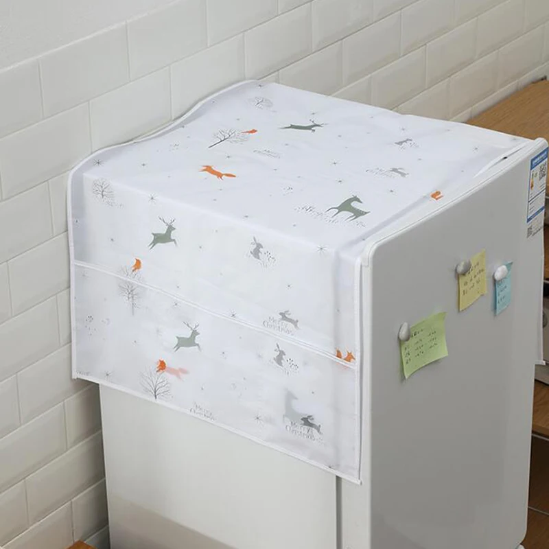 Waterproof Washing Machine Coat Dustproof Refrigerator Cover Pattern Sun Dust Protection Case Home Accessories