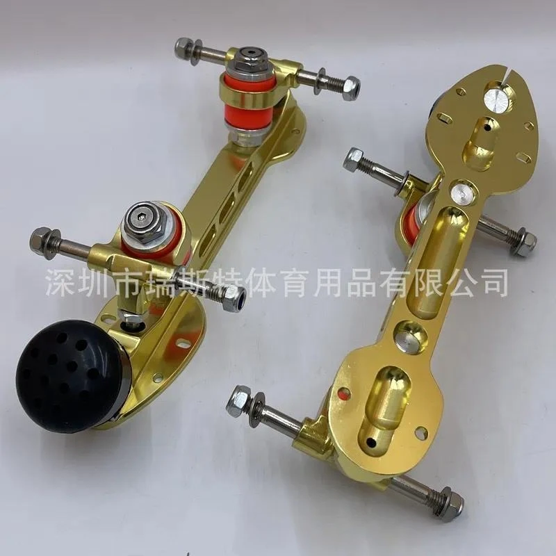 Double Row Roller Skates Aluminum Alloy Base Four-wheel Skates Universal Assembly Bracket with Brake Head Roller Skates