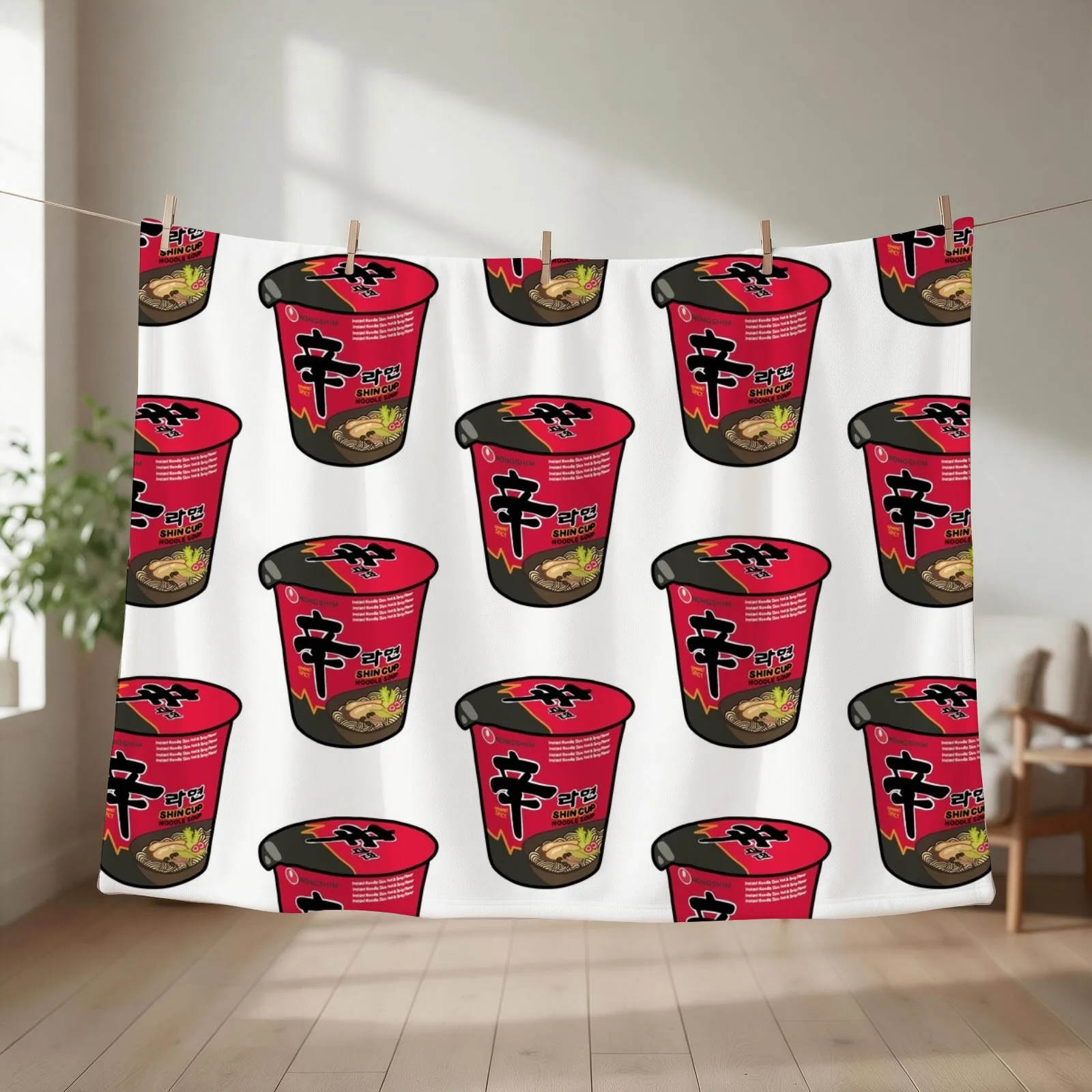 Shin Ramen Cup Throw Blanket Soft Beds wednesday Quilt Tourist Blankets