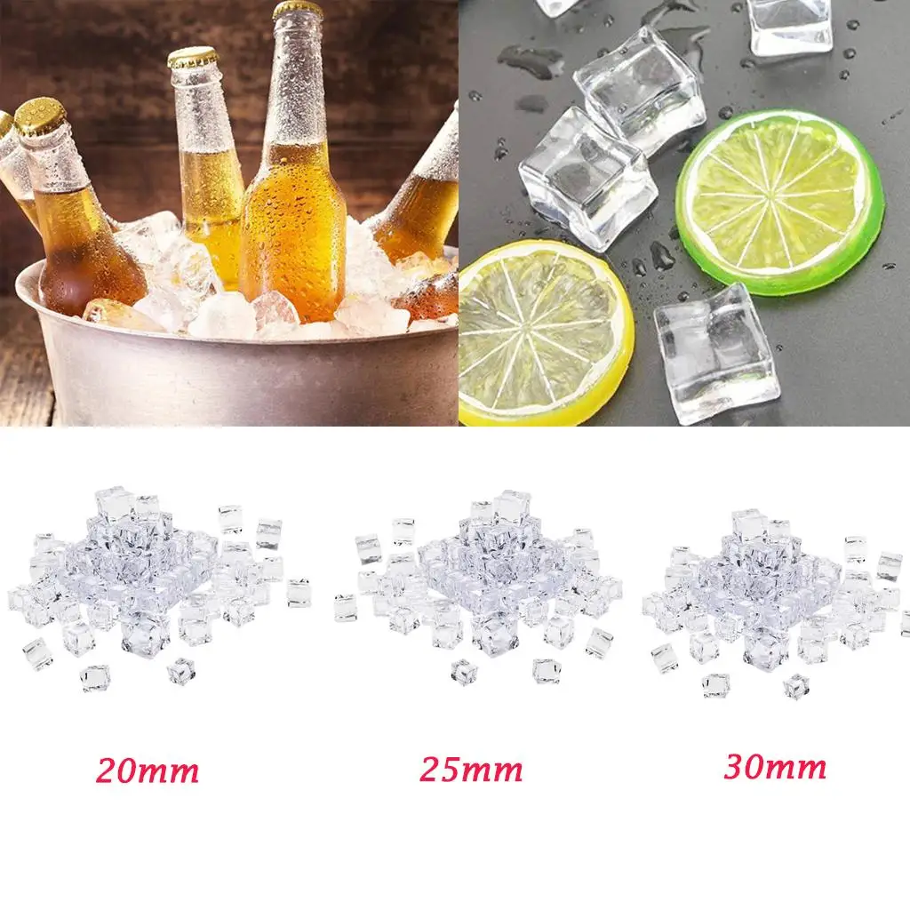 Artificial Acrylic Ice Cubes Crystal Fake Ice Cubes for Party Wedding