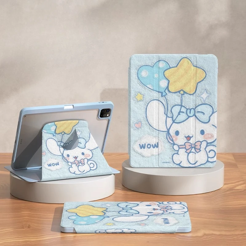 

Sanrio Yugui Dog for iPad Case 11th Gen IPad Pro 5 6 Magnet Protective case Air 4 5 Mini7/8 with Pen Slot Anti Drop Tablet Cover