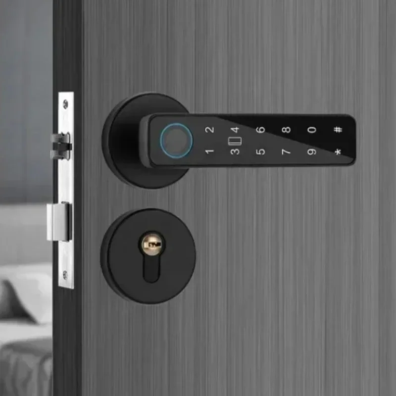 B-M Aluminum Alloy Smart Door Lock One Grip Modern and Simple Interior Door Fingerprint Lock Office Password Lock