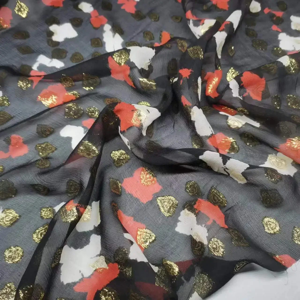 New Saree Sudan Toub Silk Lurex Metallic 8mm Somalia Dirac Cosplay Dancing Breathable Fabric