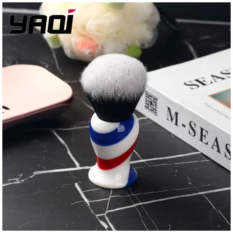YAQI 30MM Monster Barber Pole Color Shaving Brushes for Men Men Shaving Products Wet Shave Tools Best Gift