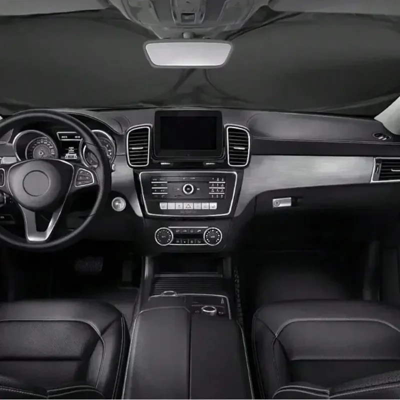 غطاء مظلة نافذة السيارة - قناع حماية قابل للطي من الأشعة فوق البنفسجية للزجاج الأمامي (ملحق تلقائي) (أنيق) (متين) (فعال)