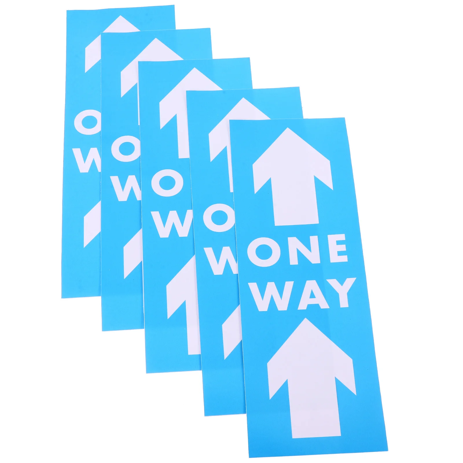

5pcs Arrow Warning Stickers Self-Adhesive Directional Decals For Malls Supermarkets Restrooms Pvc Traffic Guidance Signs