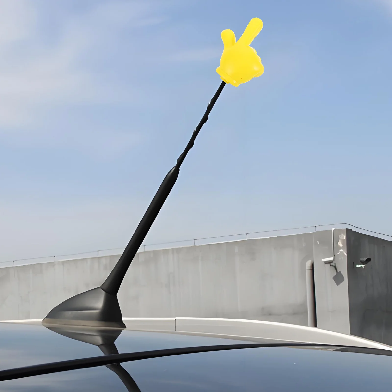 

Креативный желтый шарик-антенна для автомобиля: стильный внешний декор, легко устанавливаемый, универсальный аксессуар для крыши автомобиля