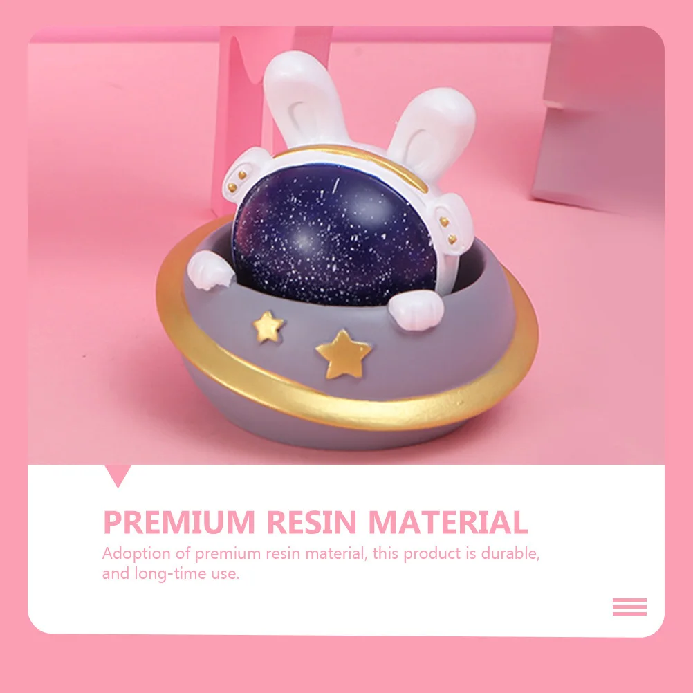 

1Pcs Space Rabbit Resin Crafts Home Decoration Car Ornament Indoor Desktop Creative Cute Resin Rabbit Sculpture
