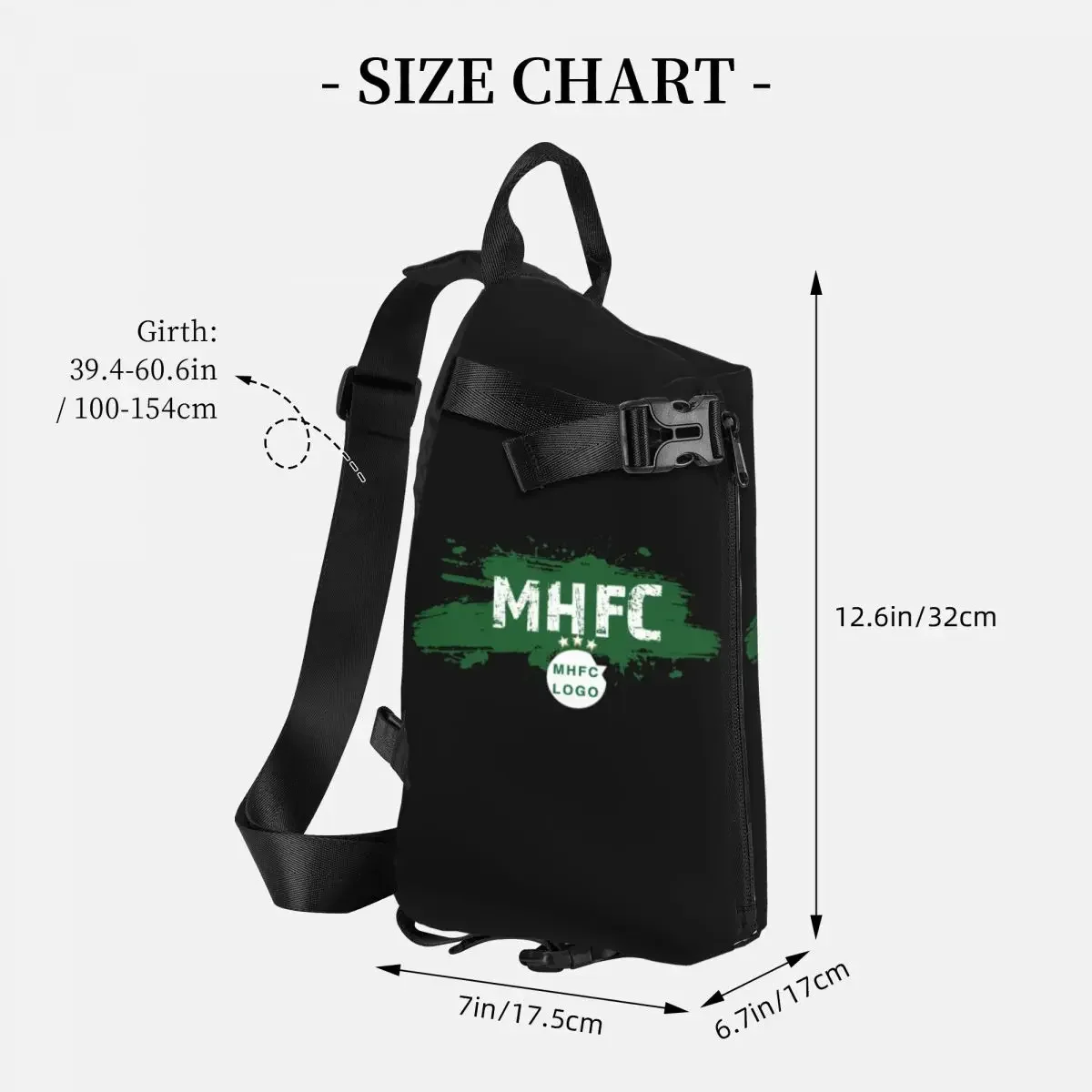 Israel Maccabi Haifa F.C MHFC Champion Chest bag fashionable men's and women's outdoor casual one-shoulder crossbody bag