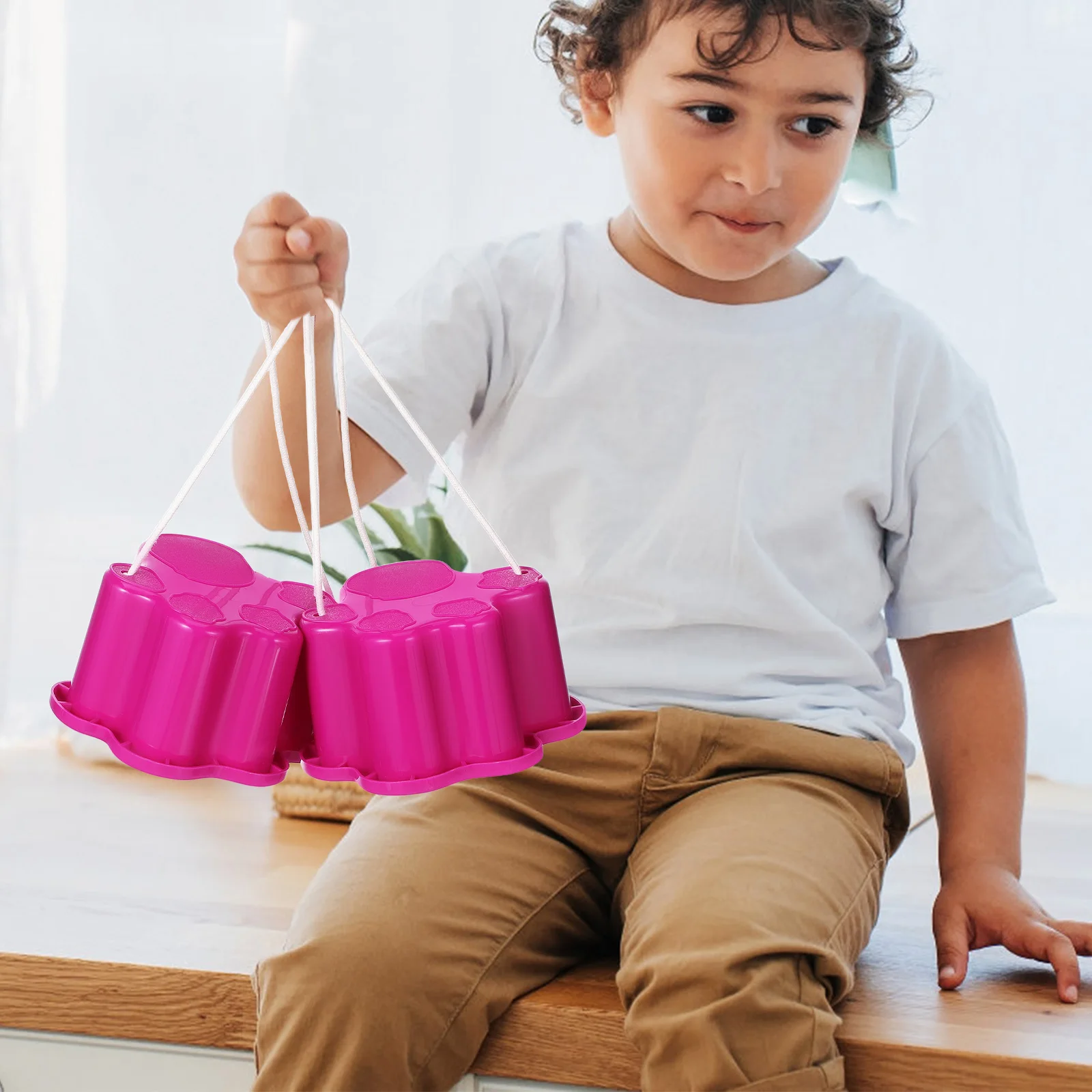 6-teilige Eimer-Stelzen, Outdoor-Spielzeug, Training, Springen, Übungsschuhe, PP, Sport für Kinder, Katzenklaue