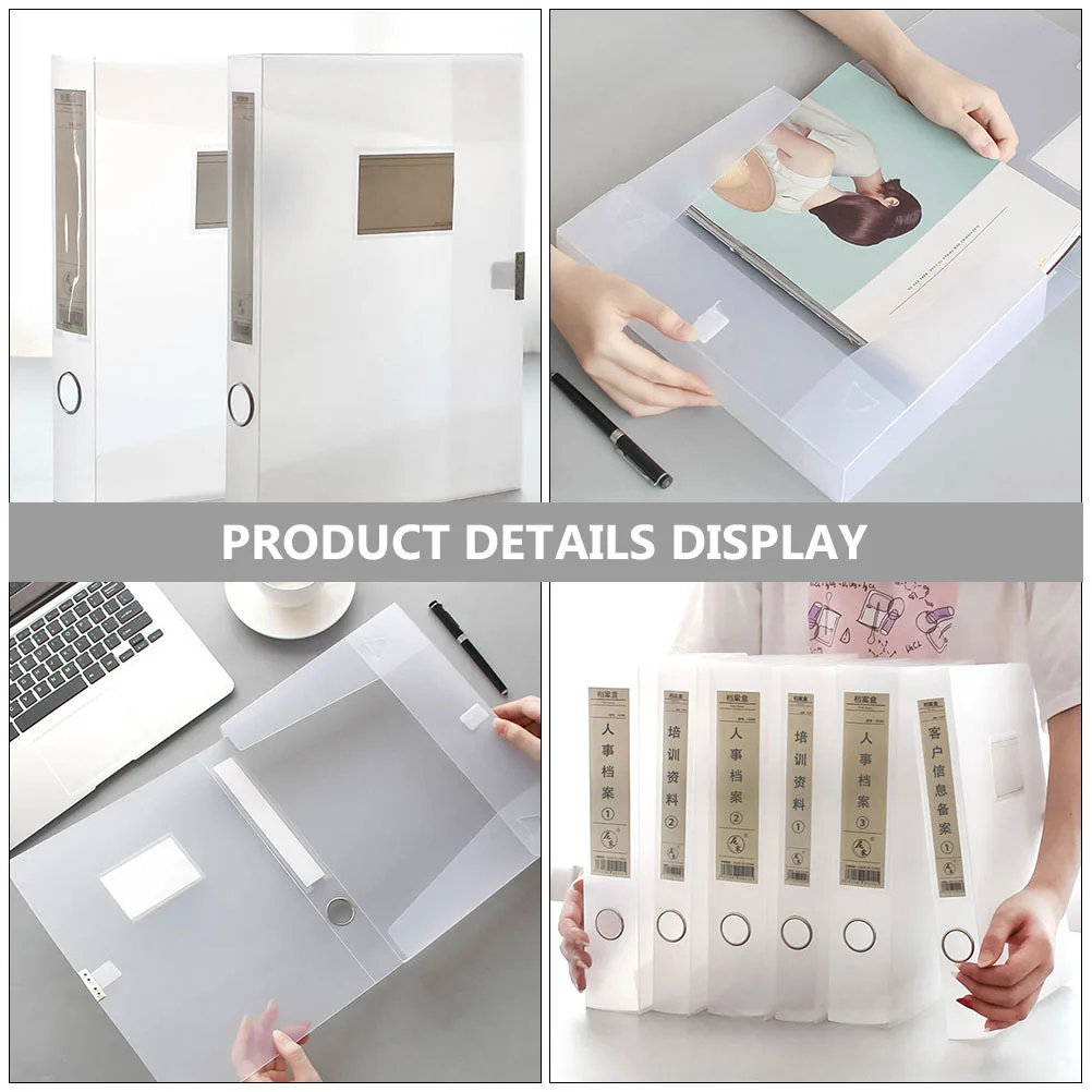 

2 Pcs Data Box Office File Organizer Document Desktop Case Folder Wallet Paper Report Files Folders Pvc Organiser