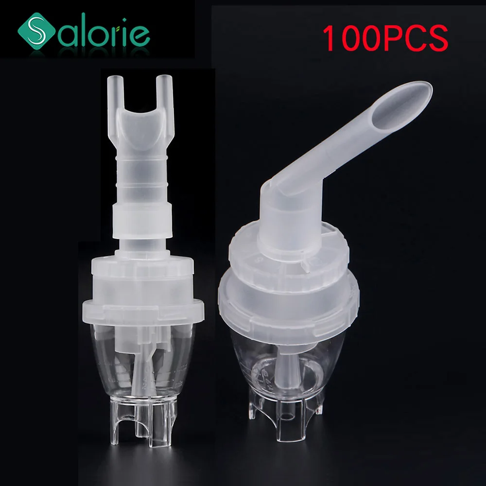 20/100pc  Medical Atomized Cup Mouth Pipe Nose Pipe Air Compressor Nebulizer Bottle Tank Home Allergy Inhaler Aerosol Medication