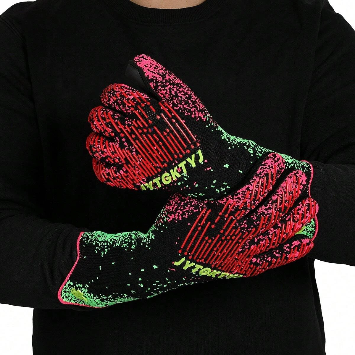 Soccer Goalie Gloves Youth Adults, Breathable Goalkeeper Goalie Gloves, Strong Grip for Professional Football Training