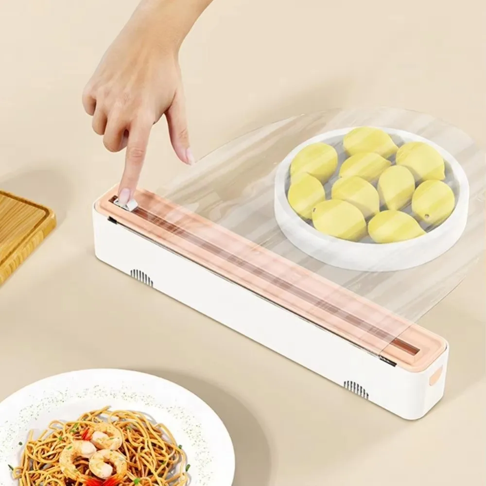 Magnetic Plastic Wrap Cutter Dual Slide Cutting Stretch Cutter Cling Film Dispenser Aluminum Foil Cutter