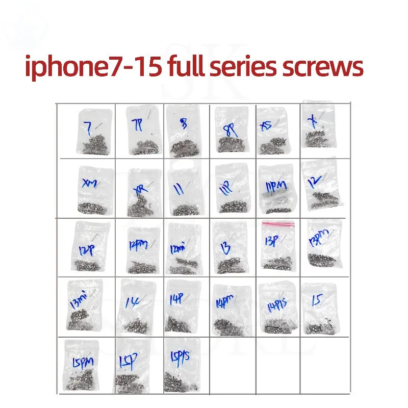 1pack Full Screw Set For for iPhone 7 Plus 8 X XS 11 12 13 14 15 Dock Connector Torx 5 Point Star Pentacle Screws Accessories