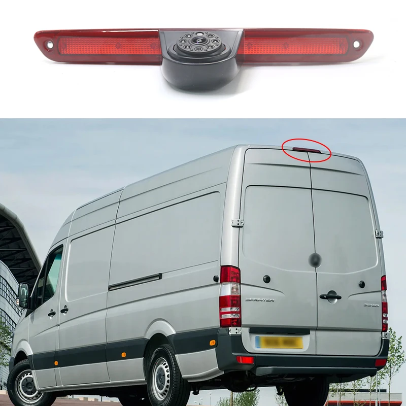 CCD CVBS Waterproof Night Vision Car Brake Light Reversing Camera For Mercedes-Benz Sprinter  VW Crafter Van 2007-2018
