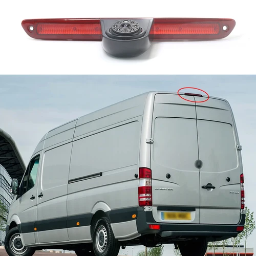 Imagen 2 del producto CCD CVBS impermeable visión nocturna luz de freno de coche cámara de marcha atrás para mercedes-benz Sprinter VW Crafter Van 2007-2018