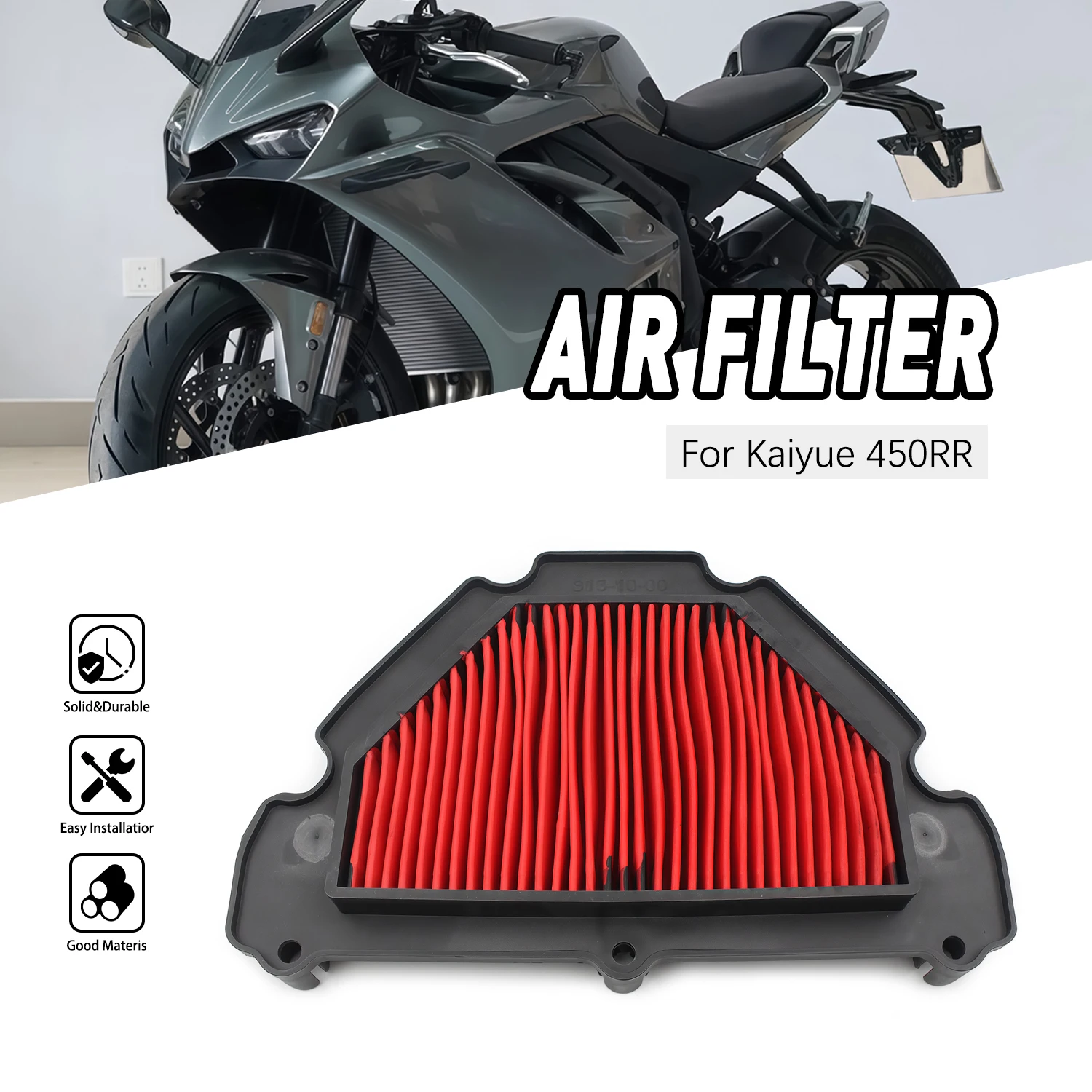 

Air Filter Element Good Quality For Kove Colove 450rr Zf400gs-a Replacement Motorcycle Accessories