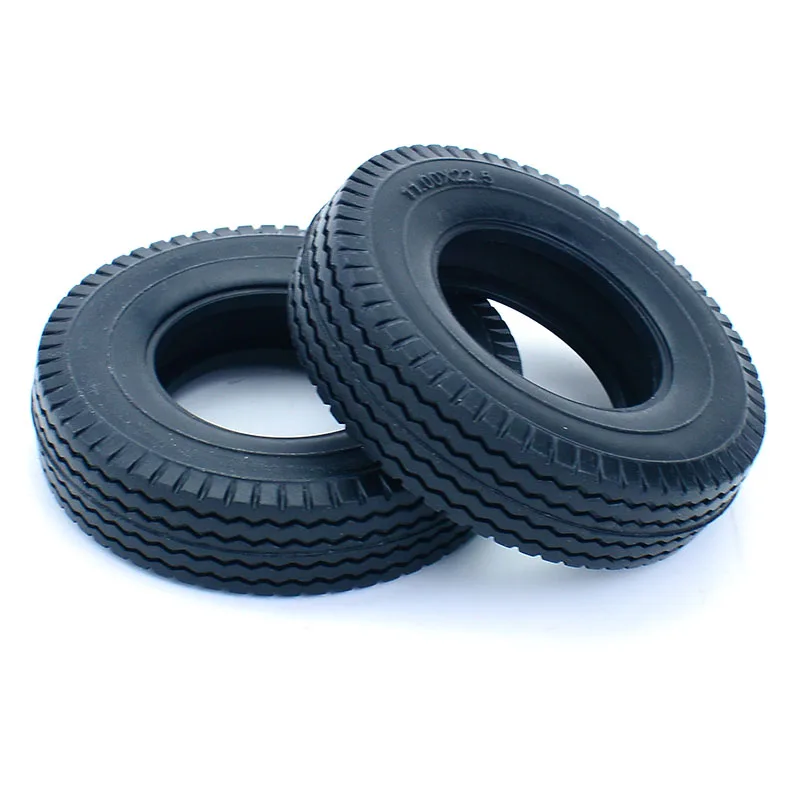 2pcs RC Truck Rubber Tire Width 20mm/25mm Tyre Model for 1/14 Tamiya Tipper SCANIA 770S VOLVO BENZ MAN TGX Car Accessories