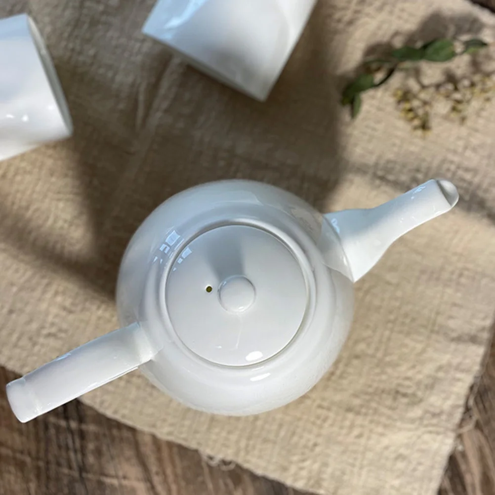 

European Style Ceramic Teapot Delicate Tea Kettle Smooth Surface Comfortable Grip Suitable for Home Restaurant Office Use