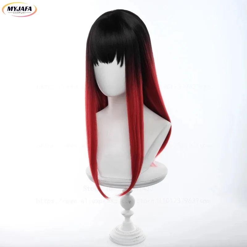 ABC123 جودة عالية Tasuku Tsubakino شعر مستعار تأثيري 55 سنتيمتر متوسطة طويلة أسود أحمر مصبوغ مقاومة للحرارة الاصطناعية الشعر أنيميx ؛ 3,f'6,h.7;j