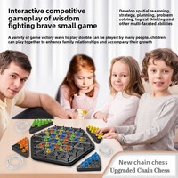 Desktop puzzle chain game, multiplayer interactive rubber band triangle game, puzzle desktop toy